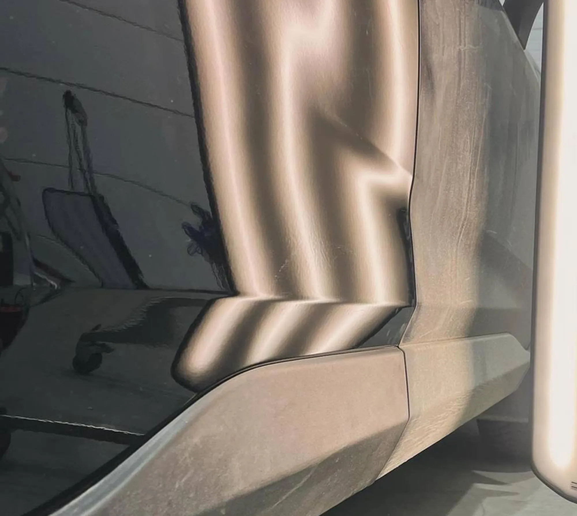 Fleet vehicle panel after repair